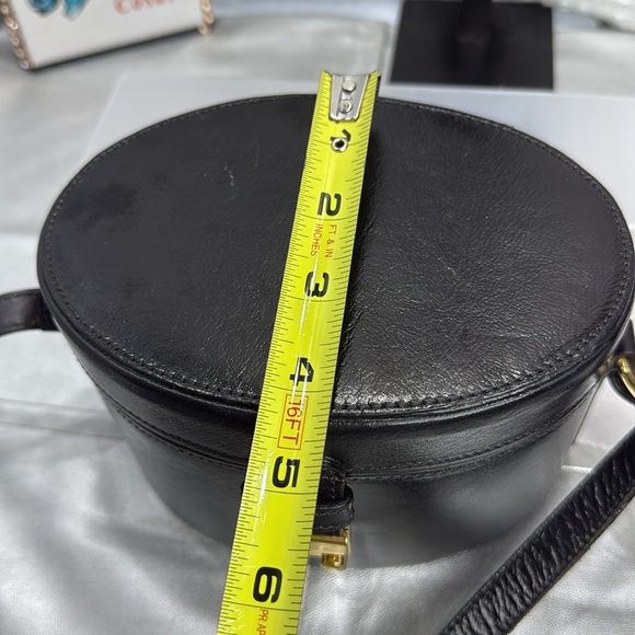 (B7) Michael Rome Cross Vintage, 1980sBenchley BagBlack Leather HandbagNO KEY - Picture 12 of 12